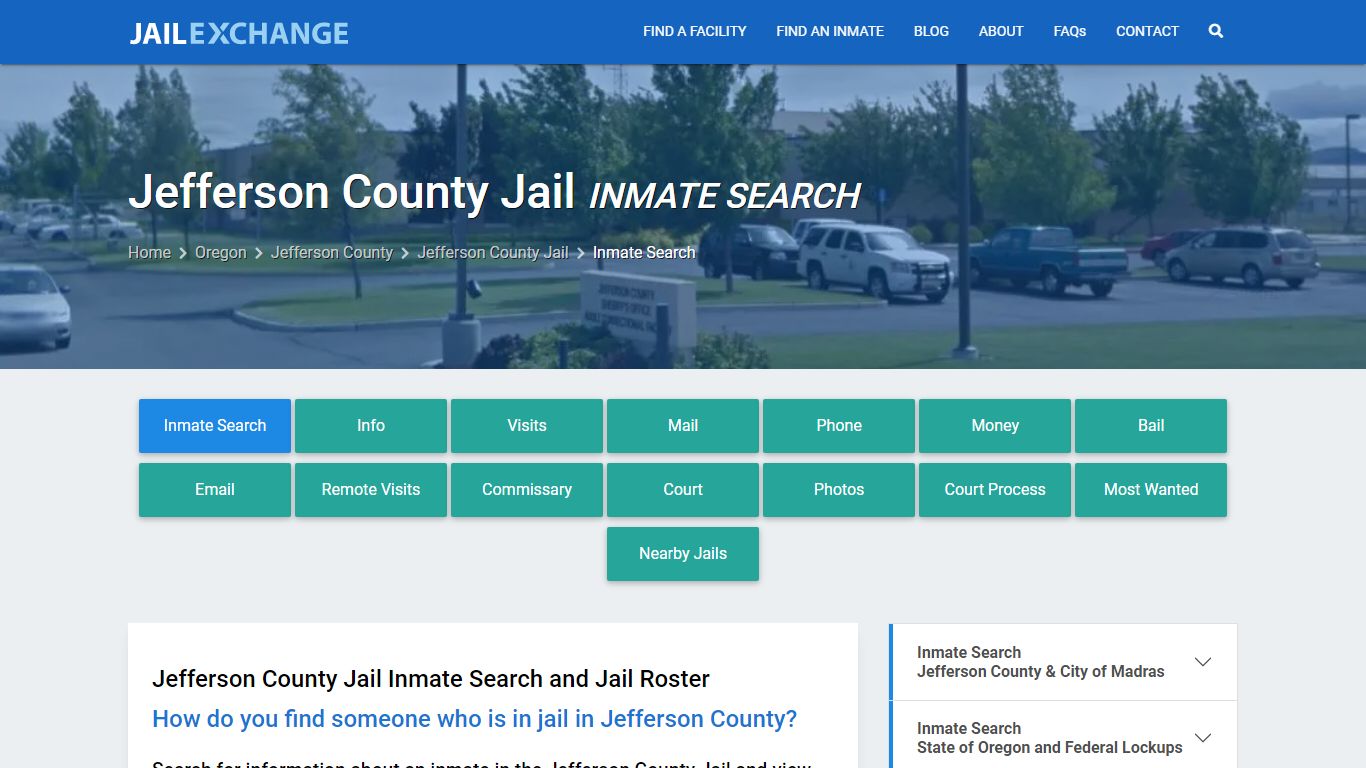 Inmate Search: Roster & Mugshots - Jefferson County Jail, OR